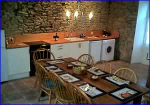 The spacious fitted kitchen